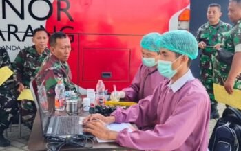 Tak Hanya Bangun Desa, Satgas TMMD ke-130 Tulungagung Turun Donor Darah