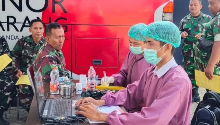 Tak Hanya Bangun Desa, Satgas TMMD ke-130 Tulungagung Turun Donor Darah